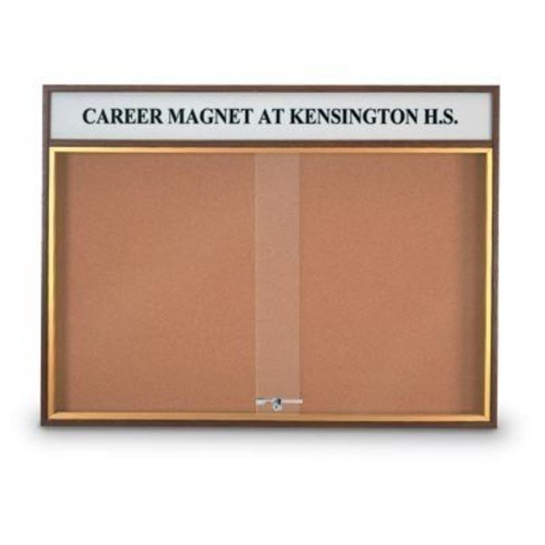 Sliding Door Wood Corkboard, 60